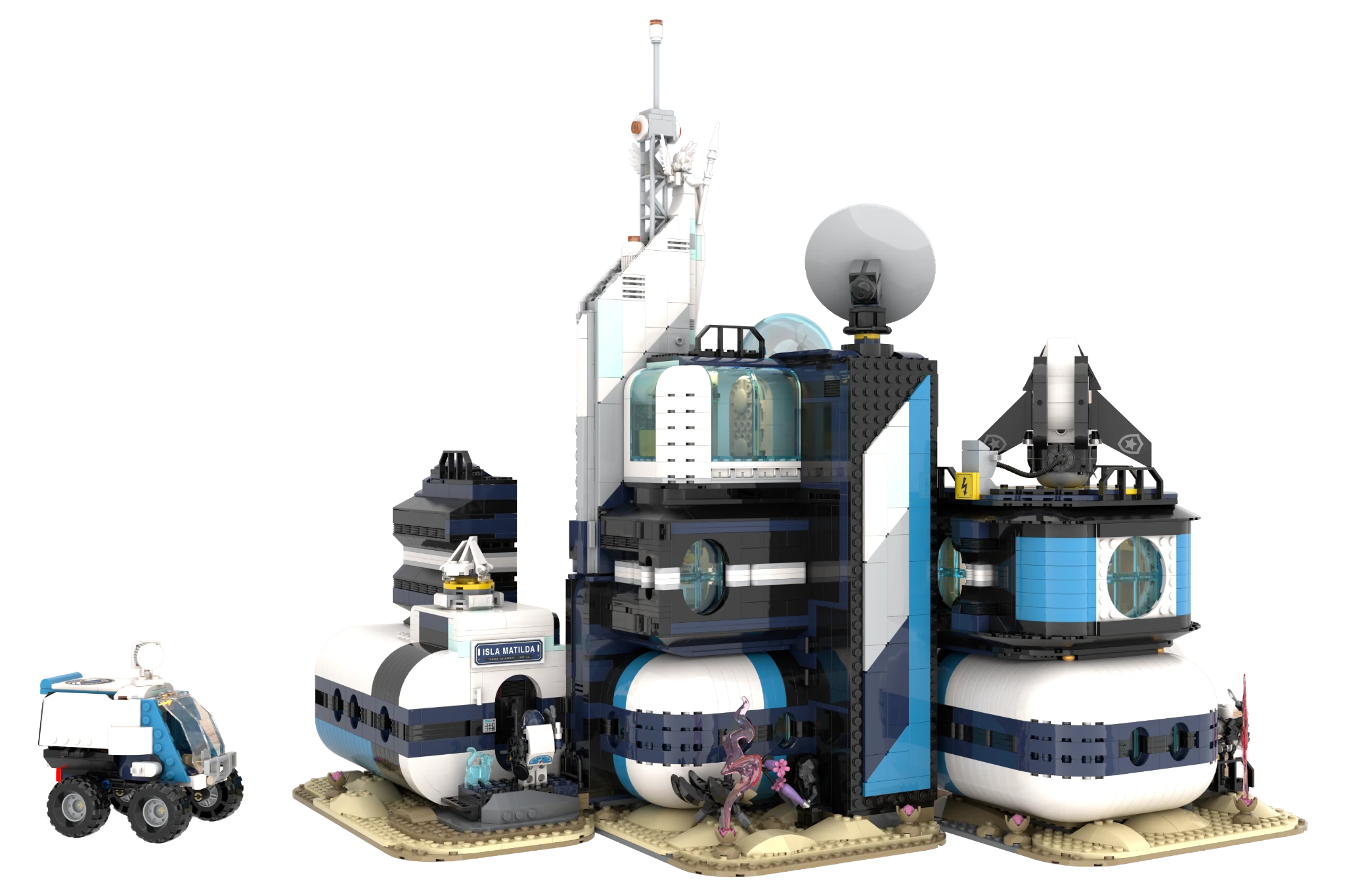 Isla Matilda Waystation, an original LEGO space station designed by Emmett Sati